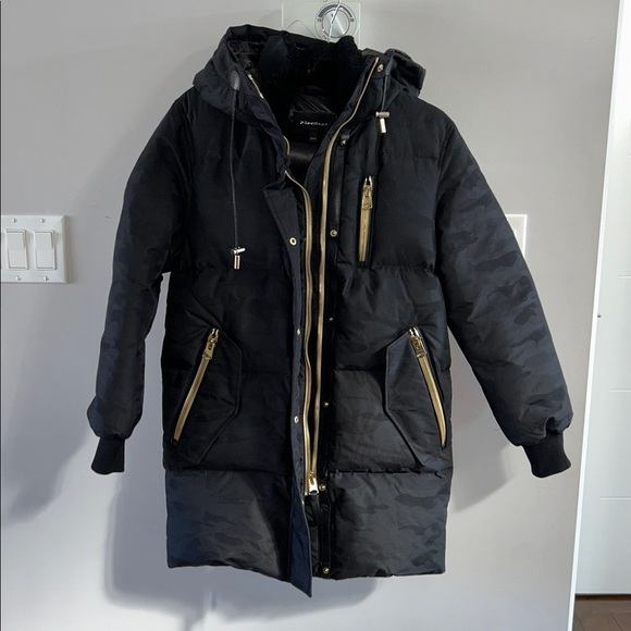 MACKAGE Kandee Down Coat In Monochrome Camo Print - Picture 3 of 15